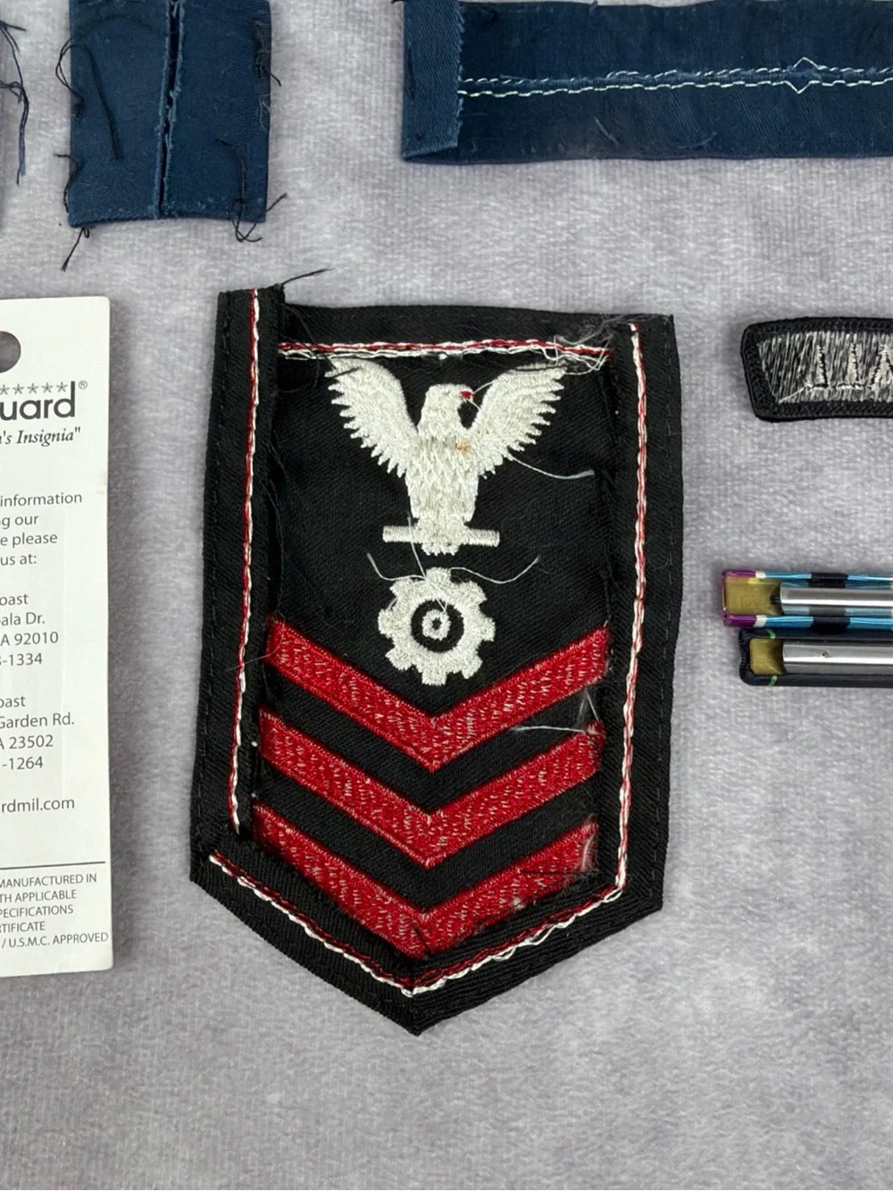 US Navy Insignia Ribbon Patch Lot USS Gunston Hall Petty Officer Vanguard